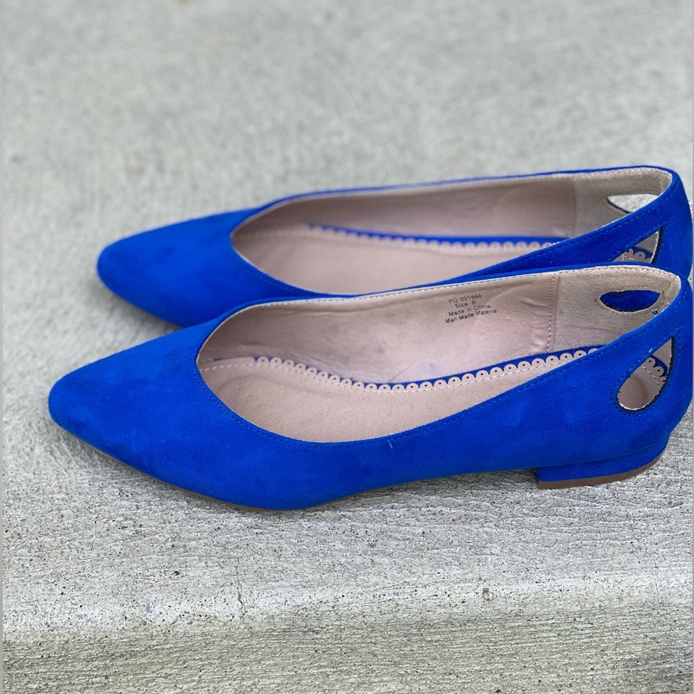 Cobalt blue suede shoes-Devon